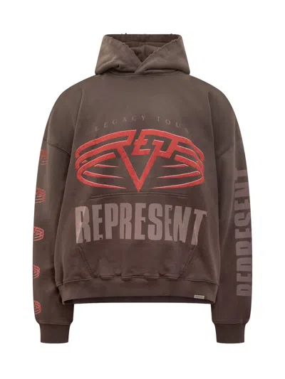 Represent Reversible Living Legacy Tour Sweatshirt In Black In Brown