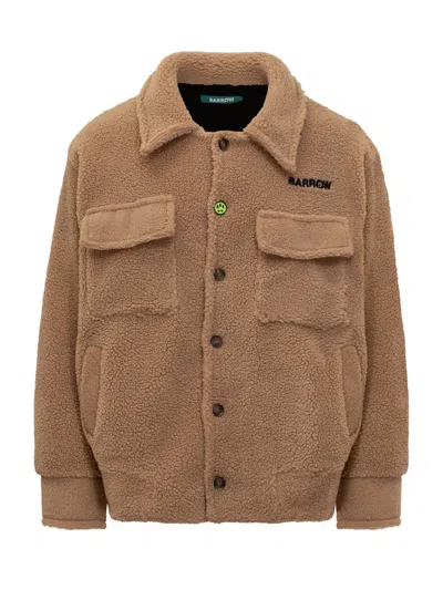 Barrow Artificial Fur Teddy Casual Jacket In Brown