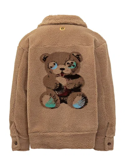 Barrow Artificial Fur Teddy Casual Jacket In Brown