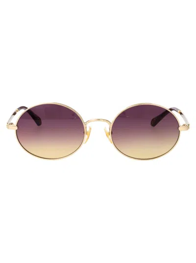 Chloé Chloe Round Sunglasses Ch0326 S 001 In Gold