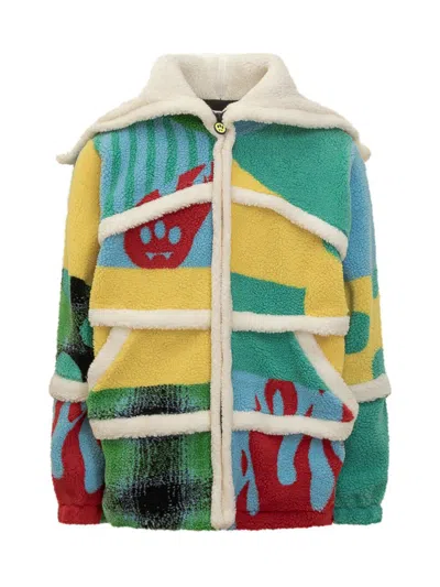 Barrow Unisex Patchwork Teddy Jacket In Multi
