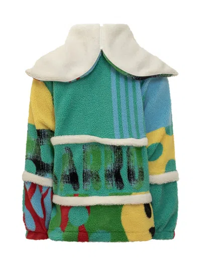 Barrow Unisex Patchwork Teddy Jacket In Multi