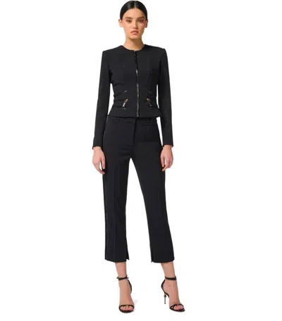 Elisabetta Franchi Elisbetta Franchi Black Zipped Jacket In Black