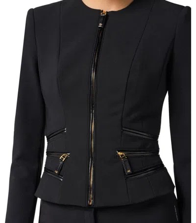 Elisabetta Franchi Elisbetta Franchi Black Zipped Jacket In Black
