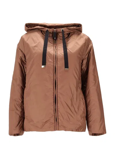 Max Mara The Cube Greenh Down Jacket In Brown