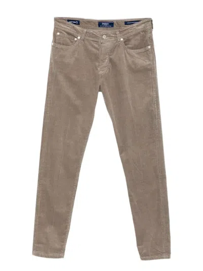 Barba Napoli 5-pocket Corduroy Jeans In Neutral