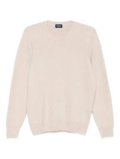 Drumohr Long Sleeve Crew-neck Sweater In Neutral