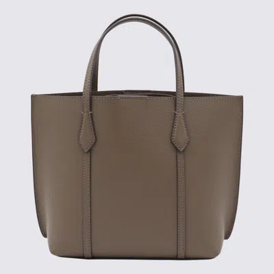 Tory Burch Brown Leather Perry Tote Bag In Neutral