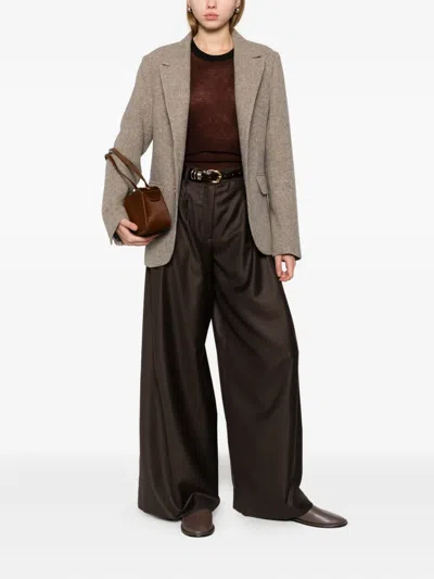 6397 Stripe-detail Jumper In Brown