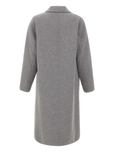 Kaos Oversized Double-breasted Coat In Gray