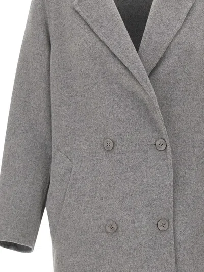 Kaos Oversized Double-breasted Coat In Gray