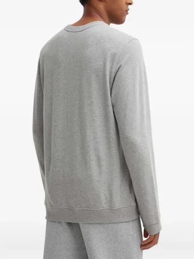 Fjall Raven Logo-patch Crew-neck Sweatshirt In Gray
