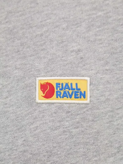 Fjall Raven Logo-patch Crew-neck Sweatshirt In Gray