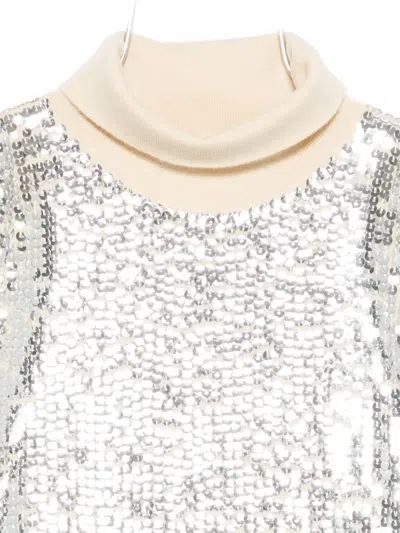 亮片缀饰高领T恤