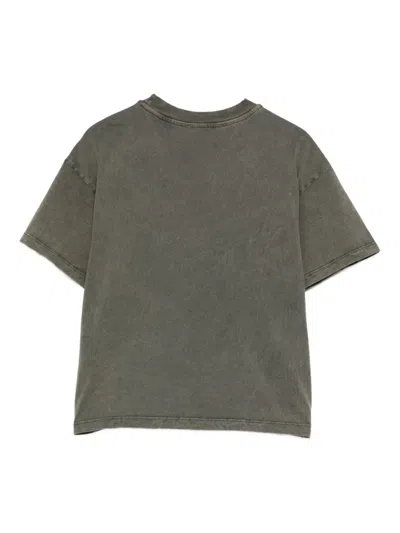 Msgm T-shirt Mit Stone-wash-effekt In Gray