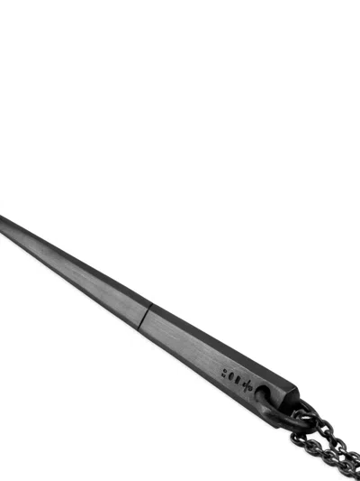 Parts Of Four Big Spike Halskette Mit Smaragd In Black