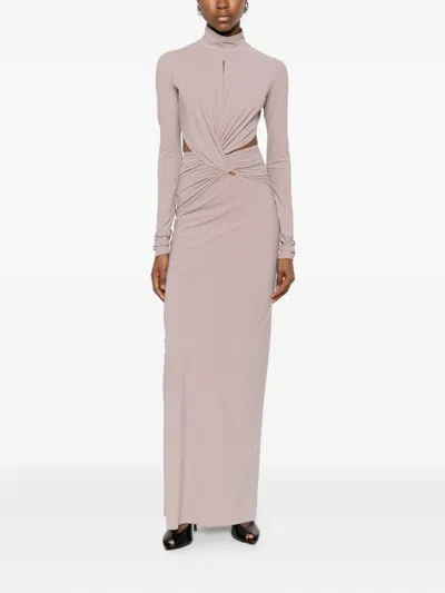 镂空超长连衣裙