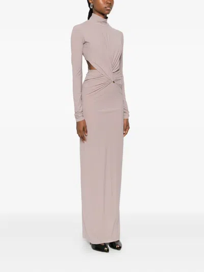 镂空超长连衣裙