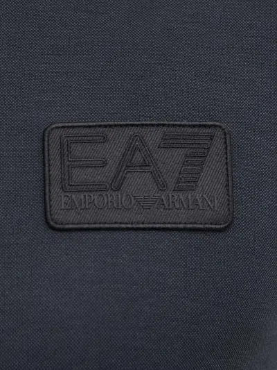 Ea7 T-shirt Mit Logo-patch In Gray