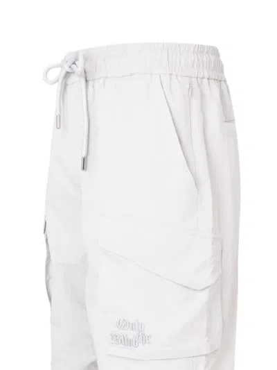 Only The Blind Utility Cargo Glacier Trousers In White