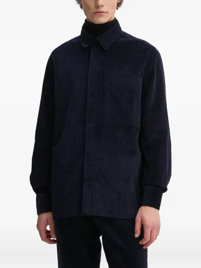 Etudes Studio Corduroy Pocket Shirt In Blue