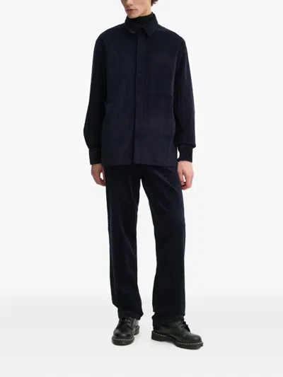 Etudes Studio Corduroy Pocket Shirt In Blue