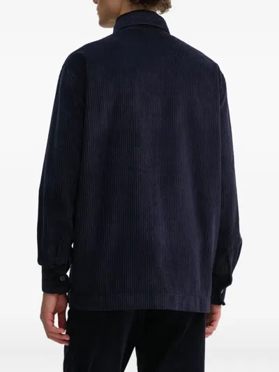 Etudes Studio Corduroy Pocket Shirt In Blue
