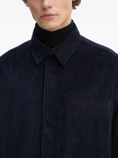 Etudes Studio Corduroy Pocket Shirt In Blue