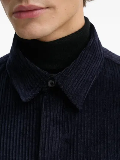 Etudes Studio Corduroy Pocket Shirt In Blue