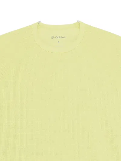 Goldwin Long-sleeve Waffle-knit T-shirt In Yellow
