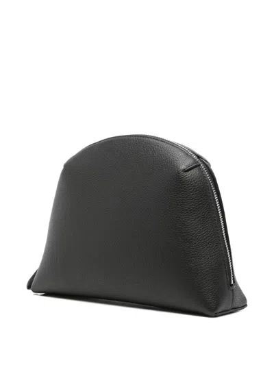 Totême Medium Grained Leather Clutch In Black