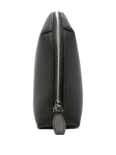 Totême Medium Grained Leather Clutch In Black