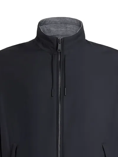 Zegna Reversible Blouson Navy In Blue
