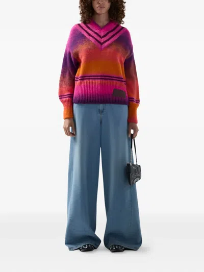 Gcds Pullover Mit V-ausschnitt In Multi