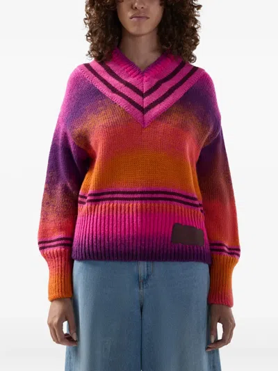 Gcds Pullover Mit V-ausschnitt In Multi