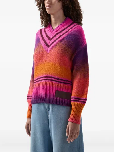 Gcds Pullover Mit V-ausschnitt In Multi