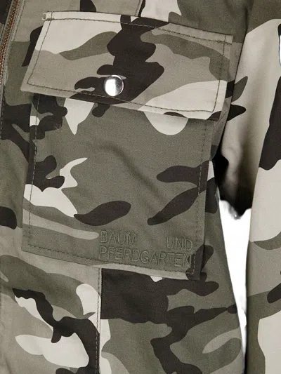 Baum Und Pferdgarten Camouflage Pattern Beline Jacket With Structured Collar And Functional Design In Green