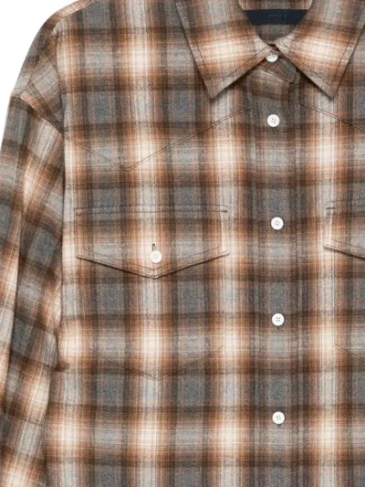 Juunj Kariertes Westernhemd In Brown