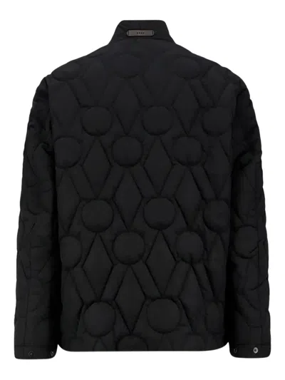 Hevo Faeto Quilted Nylon Down Jacket In Black
