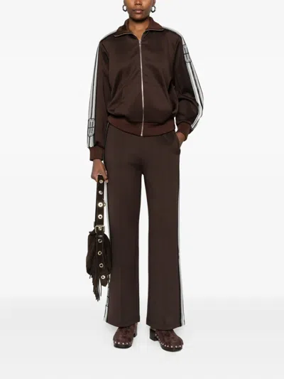 Maje Gestreiftes Sweatshirt In Brown