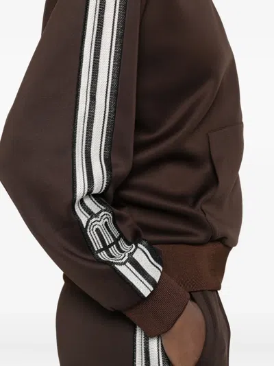 Maje Gestreiftes Sweatshirt In Brown