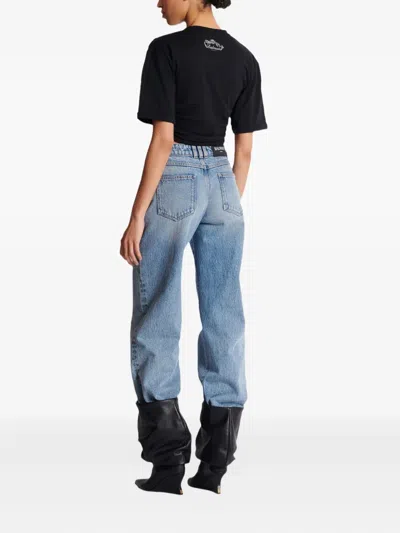 Balmain Button-detail Cropped Sweatshirt In Black