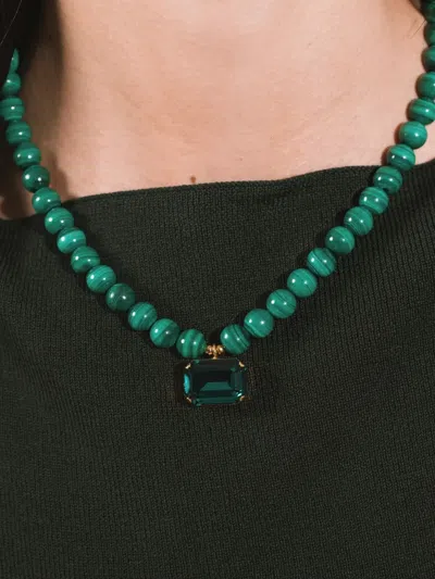 Jennifer Behr Sidonie Halskette Mit Perlen In Green