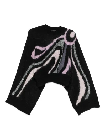 Pucci Embroidered Mohair Blend Oversize Sweater In Multi