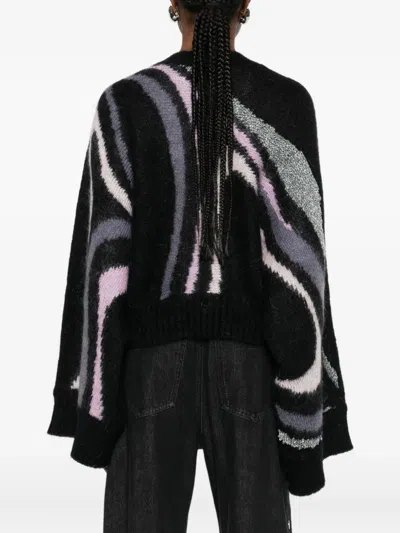 Pucci Embroidered Mohair Blend Oversize Sweater In Multi