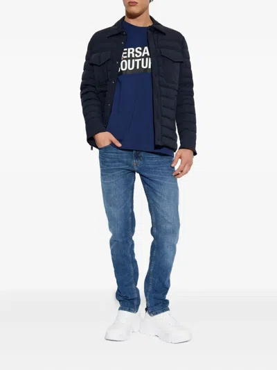 Moose Knuckles Buttoned Down Jacket In Blue