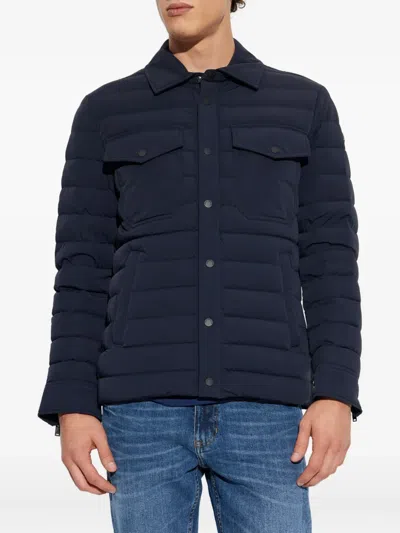 Moose Knuckles Buttoned Down Jacket In Blue