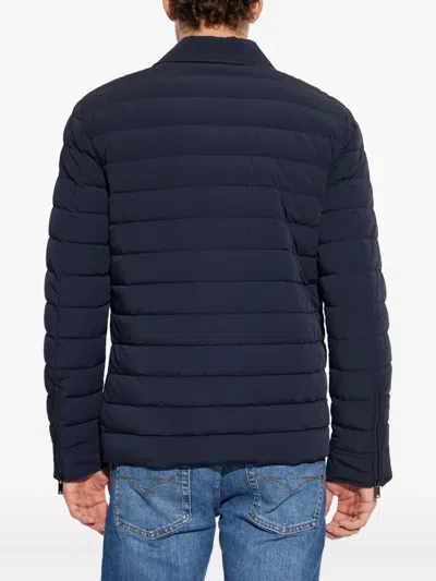 Moose Knuckles Buttoned Down Jacket In Blue