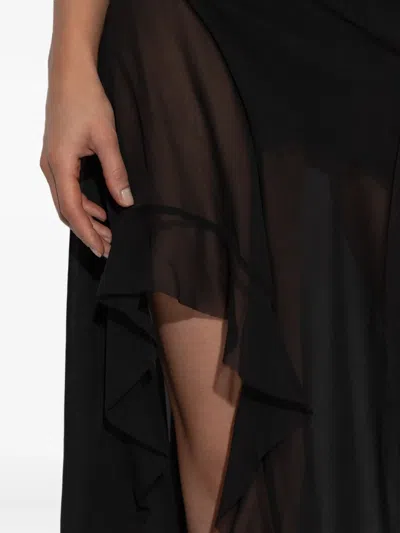 Misbhv Gabrielle Ruffled Maxi Dress In Black