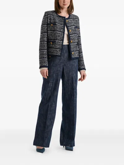 牛仔风粗花呢夹克